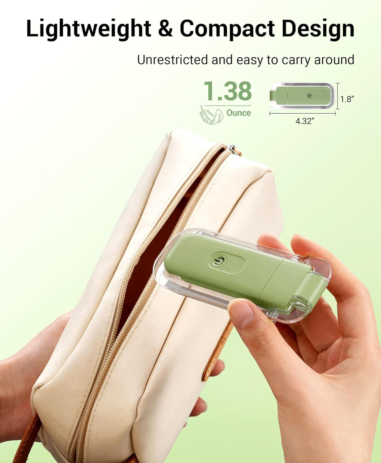 USB Rechargeable Book Reading Light, LED Clip on Booklight Flexible Reading Lights in Bed, Car at Night, 4 Brightness Adjustable, Perfect for Bookworms, Kids (Grass Green)