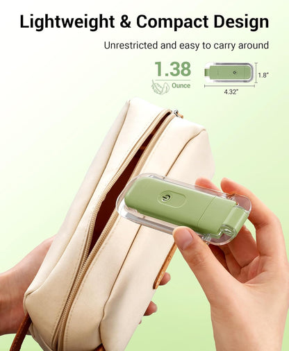 USB Rechargeable Book Reading Light, LED Clip on Booklight Flexible Reading Lights in Bed, Car at Night, 4 Brightness Adjustable, Perfect for Bookworms, Kids (Grass Green)